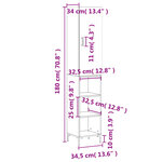 vidaXL Buffet haut Chêne sonoma 34 5x34x180 cm Bois d'ingénierie