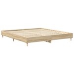 vidaXL Cadre de lit sans matelas chêne sonoma 200x200 cm