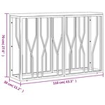 vidaXL Table console doré acier inoxydable et bois massif récupération