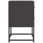 vidaXL Tables de chevet 2 Pièces noir 36x39x60 5 cm acier
