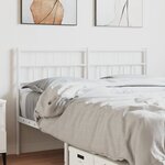 vidaXL Tête de lit de remplacement métal blanc 120 cm