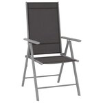 vidaXL Chaises de jardin pliables lot de 6 Textilène Noir