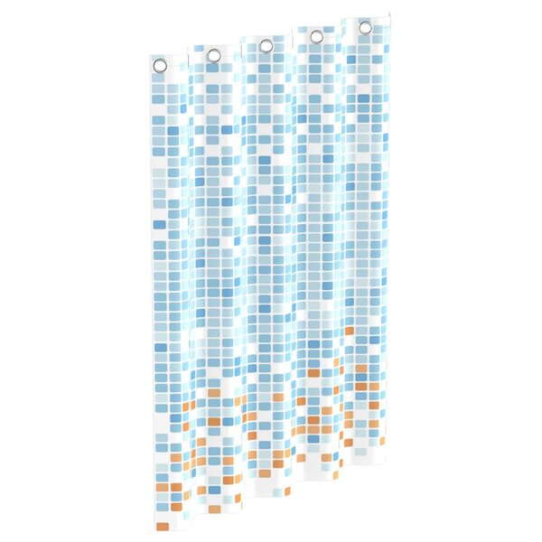 EISL Rideau de douche avec mosaïque bleu-orange 200x180x0 2 cm