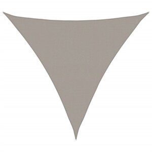 vidaXL Voile d'ombrage 160 g/m² triangulaire gris clair 5x5x5 m PEHD