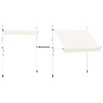 vidaXL Auvent manuel rétractable 250 cm Crème
