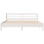 vidaXL Cadre de lit sans matelas blanc 180x200 cm bois massif de pin