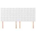 vidaXL Tête de lit blanche 200 x 5 x 118/128 cm similicuir
