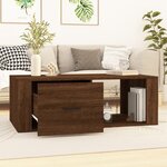 vidaXL Table basse Chêne marron 100x50 5x35 cm Bois d'ingénierie
