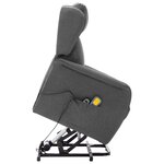 vidaXL Fauteuil de massage inclinable Gris clair Tissu