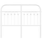 vidaXL Tête de lit métal blanc 120 cm