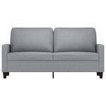 vidaXL Canapé à 2 places Gris clair 140 cm Tissu