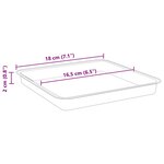 vidaXL Plateau carré à fleurs 6 Pièces Noir 18 x 18 x 2 cm Plastique