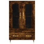 vidaXL Buffet haut chêne fumé 69 5x31x115 cm bois d'ingénierie