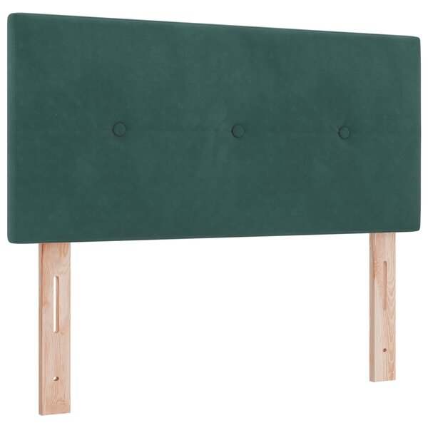 Cabeça de Cama LED vidaXL Com Botões em Veludo Verde Escuro de 80 cm