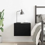 vidaXL Cabinet de chevet Chêne noir 40 x 30 x 30 cm Bois d'ingénierie