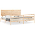vidaXL Cadre de lit sans matelas 200x200 cm bois massif