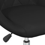 vidaXL Chaises pivotantes à manger lot de 6 noir similicuir
