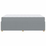 vidaXL Cadre de lit avec matelas Gris clair 120 x 190 cm tissu