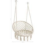 Fauteuil hamac rond en coton et métal