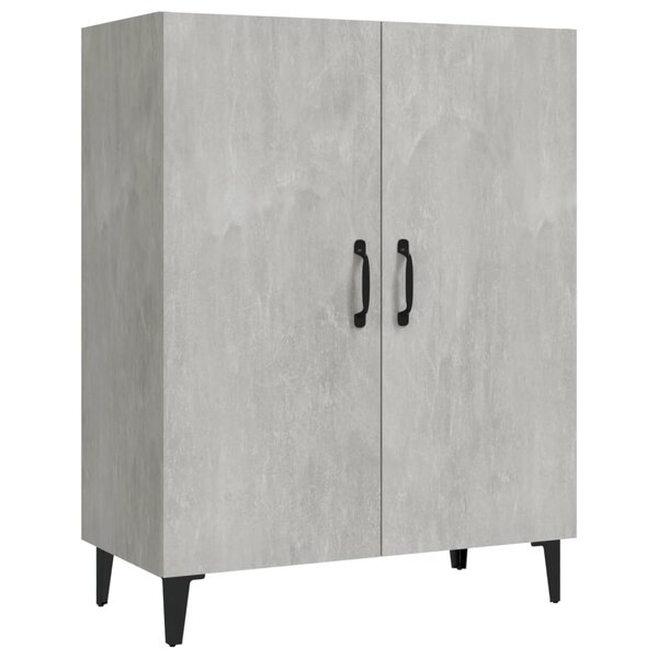 vidaXL Buffet Gris béton 70x34x90 cm Bois d'ingénierie