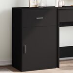 vidaXL Armoire de rangement noir 56 5x39x90 cm bois d'ingénierie