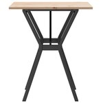 vidaXL Table à manger cadre en Y 60x60x75 cm bois de pin massif acier
