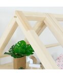 Lit cabane avec étagère 90 x 200 verni