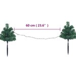 vidaXL Arbres d'allée de Noël 6 Pièces avec LED multicolores 45 cm PVC