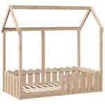 vidaXL Cadre de lit d'enfants forme de maison 70x140cm bois pin massif