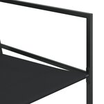 vidaXL Ensemble à manger de jardin 9 Pièces noir textilène