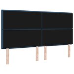 vidaXL Tête de lit avec tête de lit Bleu 180 cm Cuir synthétique