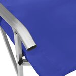 vidaXL Chaises de camping pliables 2 Pièces Bleu