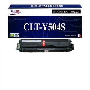 T3AZUR - Toner compatible avec Samsung CLT-Y504S pour Samsung Xpress SL-C1453 - SL-C1454 SL-C1404 SL-C1810 SL-C1810W SL-C1860 SL-C1860FW - Jaune
