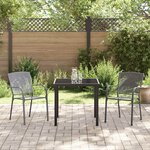 vidaXL Ensemble de salle à manger pour jardin 3 Pièces Anthracite Acier