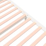 vidaXL Cadre de lit Blanc Bois massif 140x190 cm