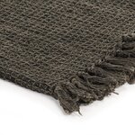 vidaXL Couverture en coton 220 x 250 cm Anthracite/Marron