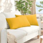 vidaXL Coussins de canapé 2 Pièces Jaune clair 80 x 40 cm