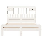 vidaXL Lit bibliothèque sans matelas blanc 140x190 cm bois pin massif