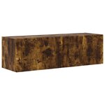 vidaXL Ensemble meuble TV 3 Pièces Chêne fumé Bois d'ingénierie