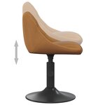Vidaxl chaises pivotantes à dîner 2 pcs marron velours