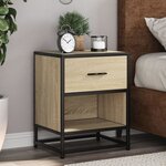 vidaXL Tables de chevet 2 Pièces chêne sonoma 40x31x50 cm bois ingénierie