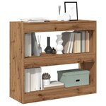 vidaXL Bibliothèque/Séparateur de pièce chêne artisanal 80x30x72 cm