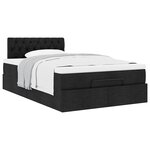 vidaXL Lit ottoman avec matelas noir 120x200 cm tissu