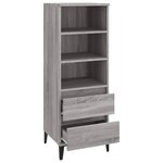 vidaXL Buffet haut Sonoma gris 40x36x110 cm Bois d'ingénierie