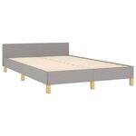 vidaXL Cadre de lit sans matelas gris clair 120x190 cm tissu