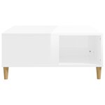 vidaXL Table basse blanc brillant 80x80x36 5 cm bois d'ingénierie