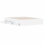 vidaXL Cadre de lit avec tiroirs sans matelas blanc 150x200 cm