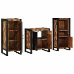 vidaXL Ensemble de mobilier de salle de bain 3 Pièces Bois Recyclé Solide