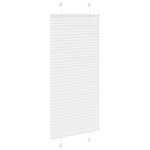 vidaXL Store plissé blanc 55x150 cm largeur du tissu 54 4 cm polyester