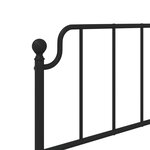 vidaXL Cadre de lit métal sans matelas avec tête de lit noir 80x200 cm